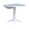 International Concepts Round 42, Round dual drop Leaf Pedestal Table, 30.3  inH, White, 42 W, 42 L, 30.3 in H, Wood, White K08-42DPT-27B - alternate 9